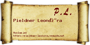 Pieldner Leonóra névjegykártya